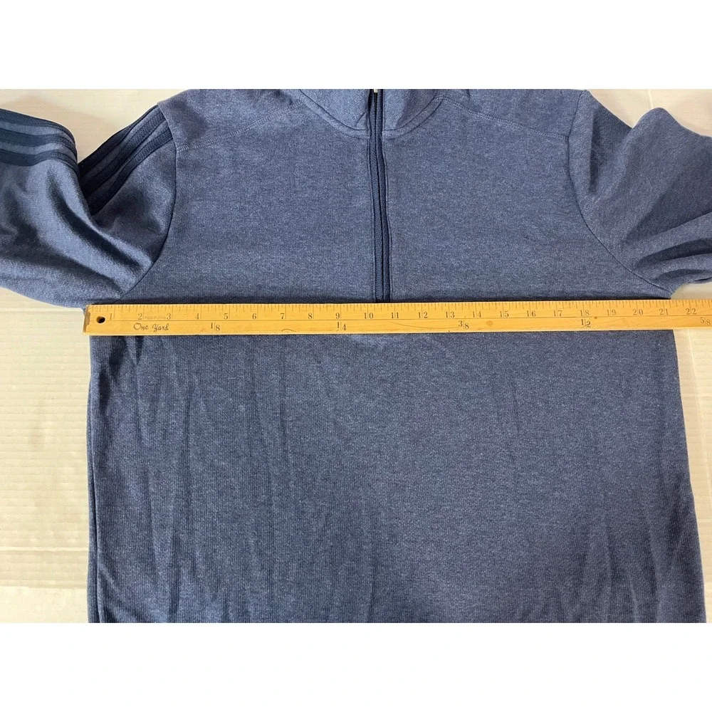 Adidas 3-STP 1/4 Zip‎ Pullover Men Size M Navy Blue Golf Sweatshirt GM0019